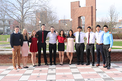 The current executive board of the Actuarial Science Club at Illinois, which helps students succeed at their studies while connecting them to employers. (Photo courtesy of Actuarial Science Club.) 