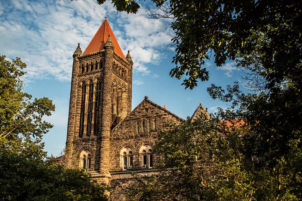 Altgeld Hall is located at the heart of the Illinois campus, near the intersection of Wright and Green Streets.