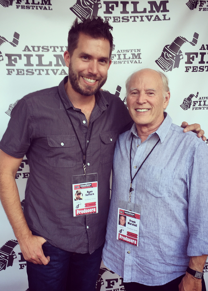 Ryan Suffern, left, and Frank Marshall, at a screening of “Finding Oscar” at the Austin Film Festival. 