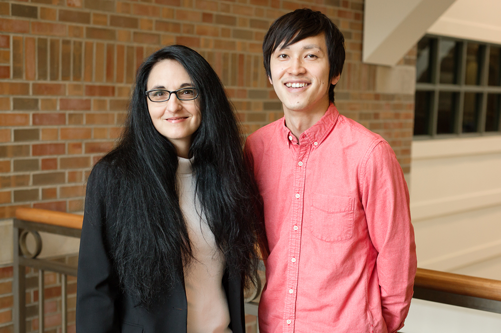 Psychology professor Sanda Dolcos, left, graduate student Yuta Katsumi, and their colleagues found that Western men, in particular, value handshakes, but only with other men.