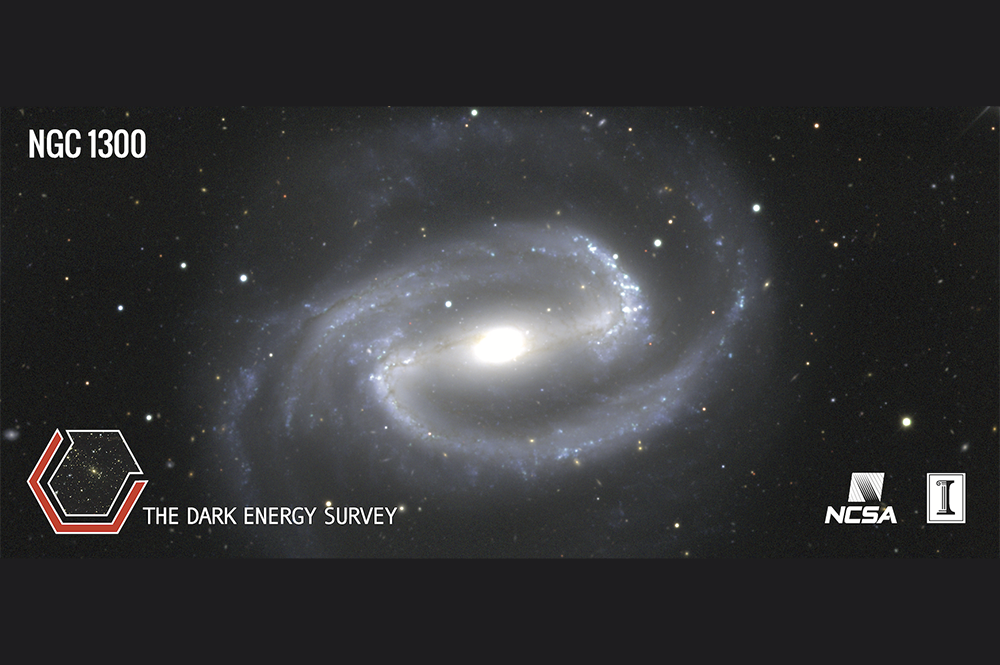 The Dark Energy Survey camera detected the NFC galaxy 65 million light years away from Earth. It is slightly larger than the Milky Way. (Image courtesy of Dark Energy Survey.)