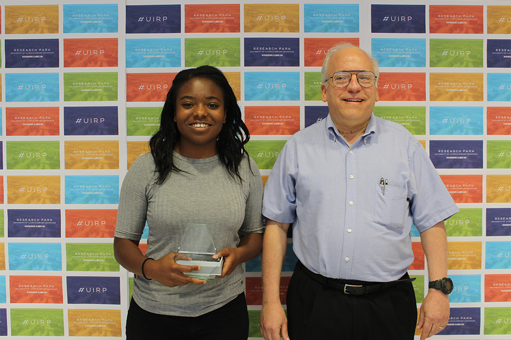 Daniella Kalume and her manager, Alexander Scheeline. (Image courtesy of U of I Research Park.) 