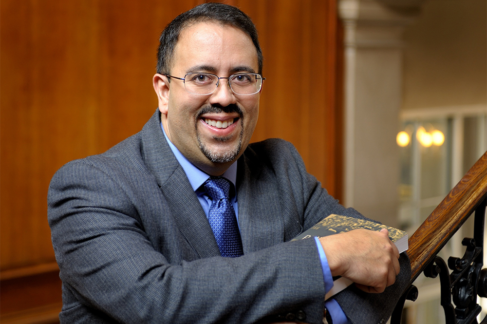 Illinois history professor Adrian Burgos Jr. specializes in the history of sports. (Photo by Jerry Thompson.) 