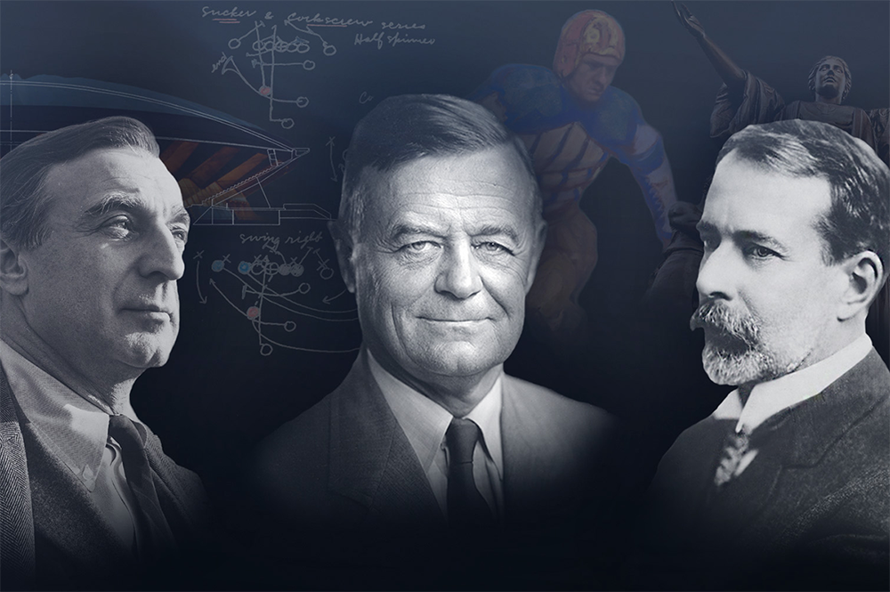 Featured in the documentary “Illinois Icons” are, from left: Max Abramovitz, who created spaces for the campus to come together; Robert Zuppke, who changed football and expressed himself through art; and Lorado Taft, who gave Illinois its most beloved symbol, the Alma Mater. 

(Images from the Avery Architectural and Fine Arts Library and the University of Illinois Archives.) 