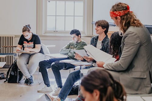 Students in class