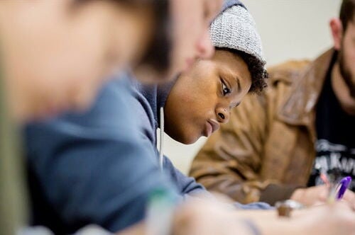 students studying
