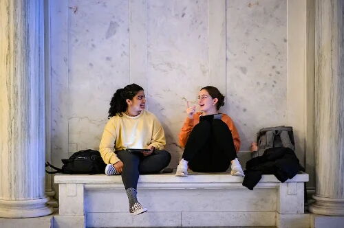 Students talking