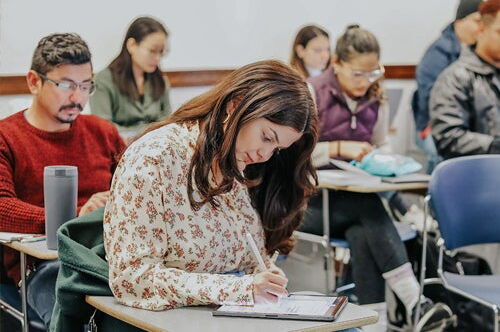 Students in class