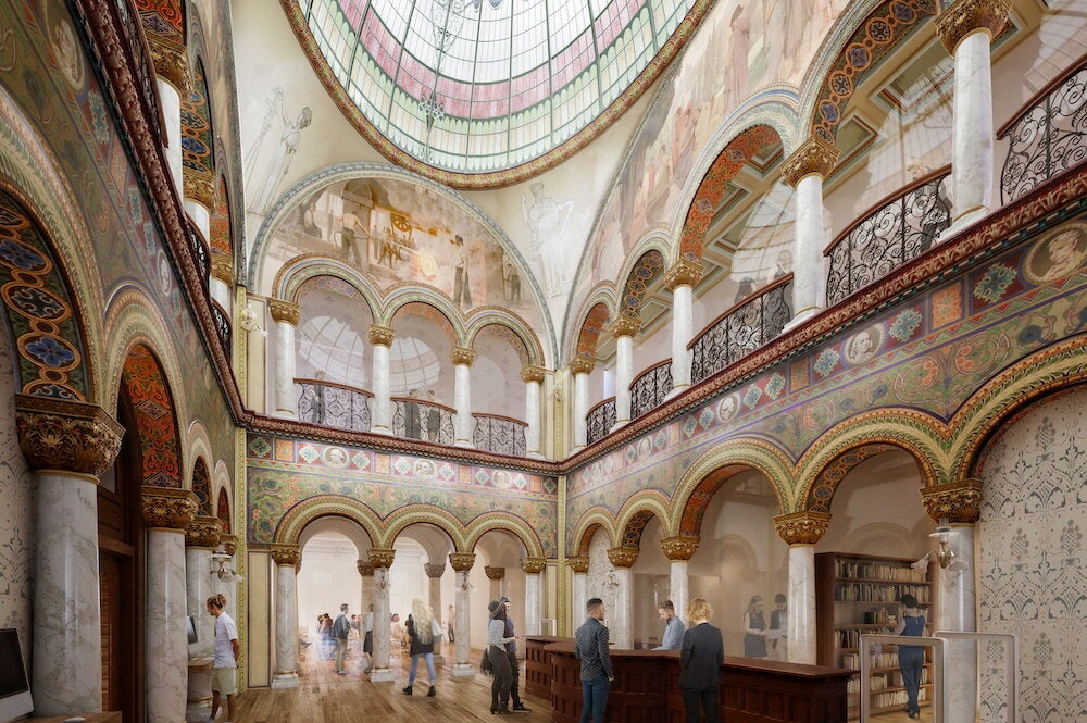 Rendering of Altgeld Hall's library and dome