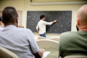 teacher giving lecture