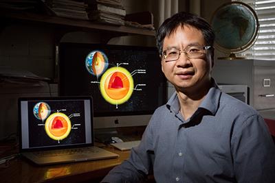 Illinois geology professor Xiaodong Song led a research team that used seismic waves to look at the Earth's inner core. They found that the inner core has surprisingly complex structure and behaviors. (Photo by L. Brian Stauffer.)