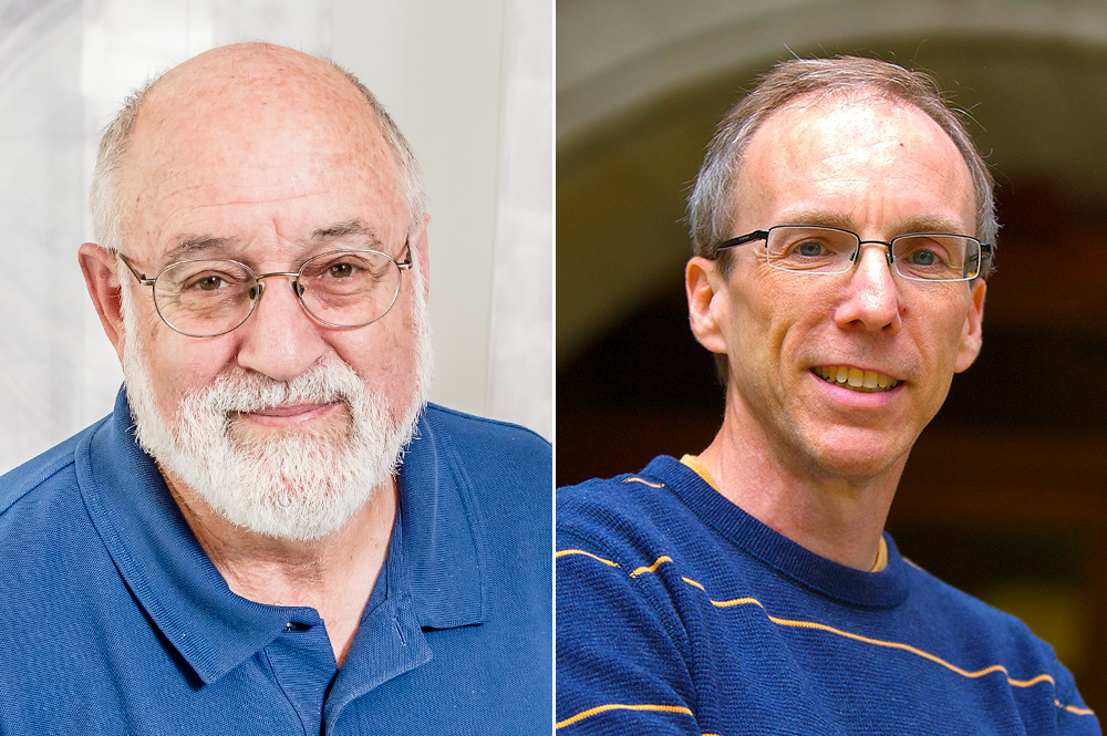 John Cronan, left, and Jeffrey Moore have been elected to the National Academy of Sciences. 