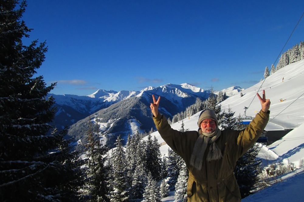 Bruce Murray poses for a photo taken in 2014 during a trip with the Austria - Illinois Exchange Program. (Photo courtesy of Bruce Murray.) 