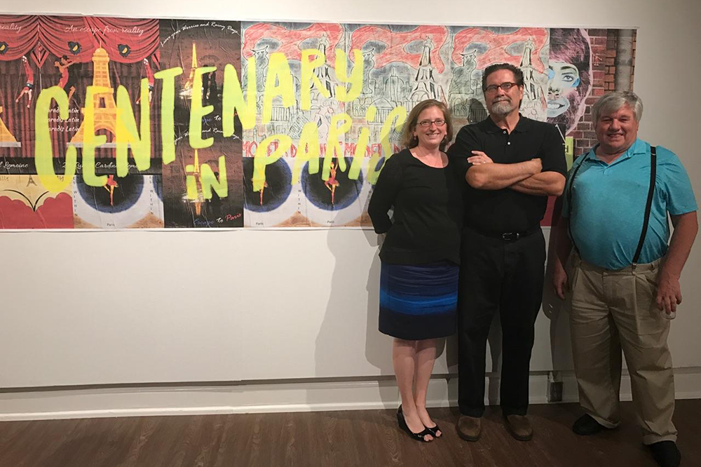 From left: Kate Pedrotty, Jeff Hendricks, and David Bieler, all College of LAS alumni, work together at Centenary College of Louisiana to help run a successful study abroad program in Paris. (Image courtesy of Centenary College of Louisiana.) 