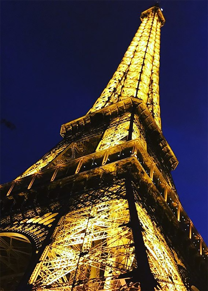 Jaycee Lynn, a student at Centenary College of Louisiana, shot this photo of the Eiffel Tower during her participation in the Centenary in Paris study abroad program, which is conducted with the help of three College of LAS alumni who work at Centenary. (Image courtesy of Centenary.) 