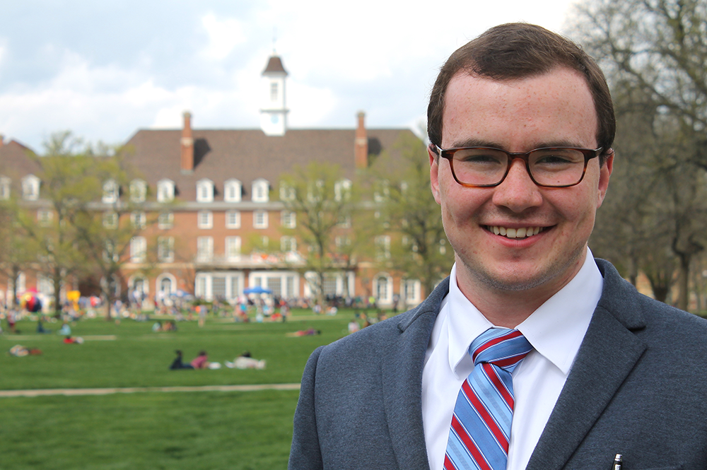 Thomas Dowling, senior in political science and history, has received a Lincoln Academy Student Laureate Award. (Image courtesy of Thomas Dowling.) 