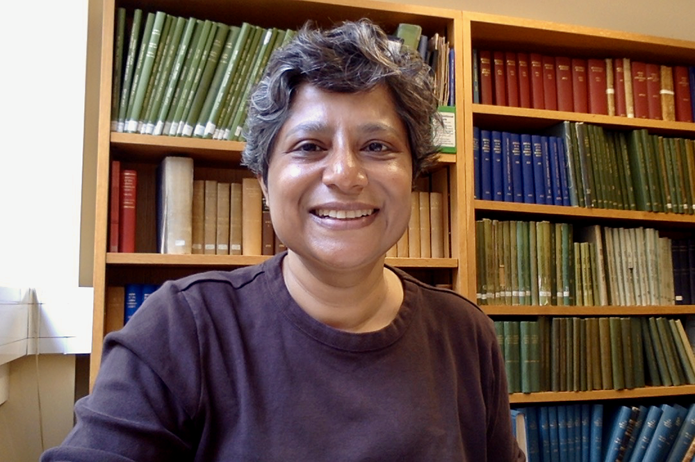 Rini Mehta, professor of comparative and world literature, is developing an interface to explore the history of Indian cinema. (Image courtesy of Rini Mehta.) 