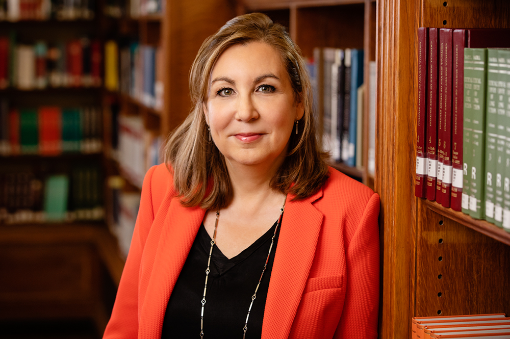Luisa-Elena Delgado, professor of Spanish and Portuguese. (Photo by L. Brian Stauffer.) 