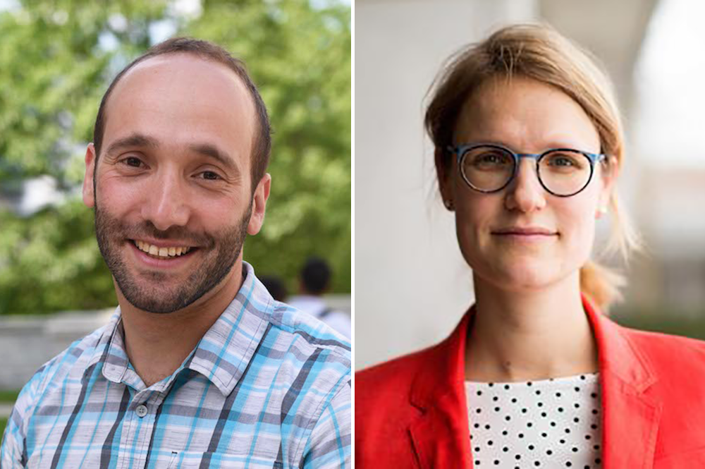 Michael Baym (BS, ‘03, mathematics) and chemistry professor Renske van der Veen have received Packard Fellowships  in Science and Engineering. (Images courtesy of Michael Baym and the Department of Chemistry.) 