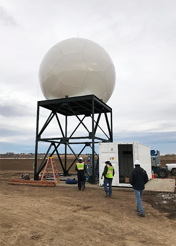 The University of Illinois is deploying this C-Band dual-polarization radar system on loan from Colorado State University for RELAMPAGO. (Image courtesy of Colorado State University.) 