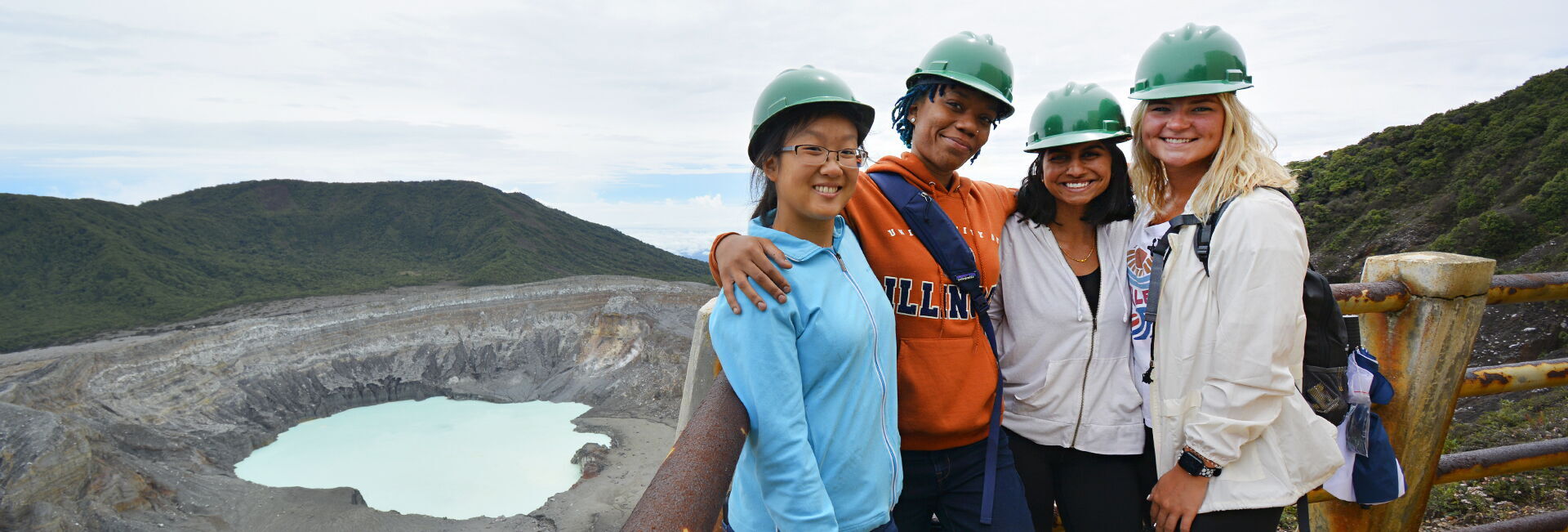 LAS students pose during a study abroad program in Costa Rica